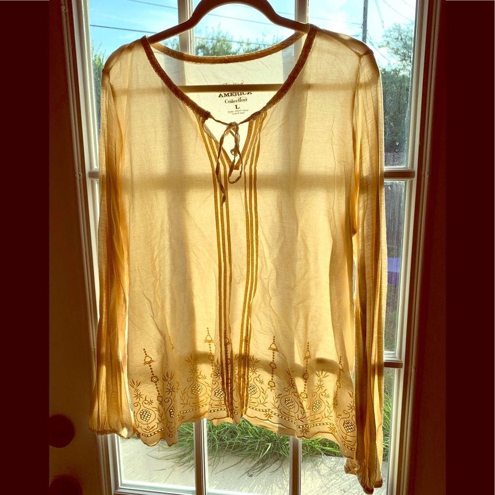 Nine West Vintage: Bohemian long sleeve shirt